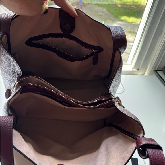 Kate Spade Dark Purple Leather Shoulder Bag - Picture 4 of 6